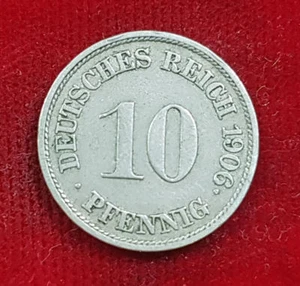 1906 10 Pfennig-German Reich-Germany-Coin Coin - Picture 1 of 2