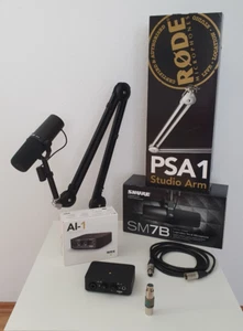 Mikrofon Set + Shure SM7B + Studio Arm PSA1 + AI-1 USB Audio Interface + FetHead - Bild 1 von 9