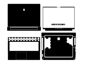 KH Special Laptop Leather Skin Stickers Fit Alienware M18 R1 - Photo 1/29