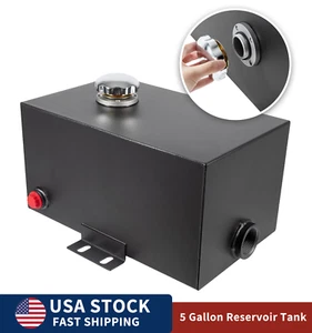 5 Gallon 14 Gauge Steel Hydraulic Fluid Reservoir Tank with Breather Cap - Picture 1 of 9