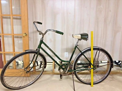 Bicicleta para mujer Schwinn verde vintage junio 1972 serie FH988864 Foto 1 de 2