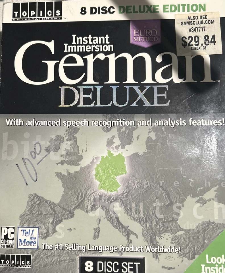 Topics Entertainment Learn German Language Deluxe 8 CD Disc Set PC Interactive  - Image 1 of 4