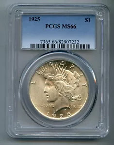 1925 Peace Silber Dollar PCGS MS 66 - Bild 1 von 4