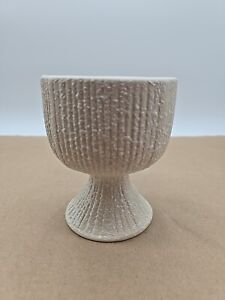 California Pottery MCM 5" Pedestal Planter Textured Glaze