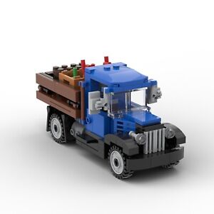 ZITIANYOUBUILD 1930s Delivery / Farm Truck Commercial Trucks Set Building Toys