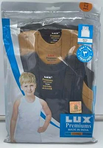 Lux Premium 100% algodón CHALECO CLRs paquete de 3 piezas - Imagen 1 de 23