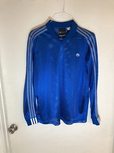 Men’s Alexander Wang Adidas Shirt Upside Down Logo Size Large Mesh Long Sleeve - Picture 1 of 8