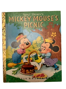 Mickey Mouse's Picnic Little Golden Book 1950 “A” First Printing - Picture 1 of 5