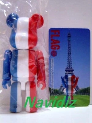 Medicom Bearbrick Serie 12 Bandera Francia 100% be@rbrick Bandera Mundial Serie S12 Foto 1 de 4