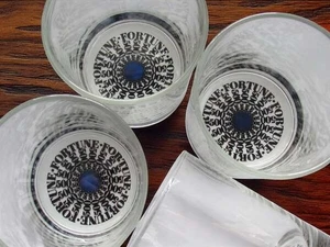 Vintage Mid Century Fortune 500 Low Ball Barware Gläser Wall Street 4er Set - Bild 1 von 2