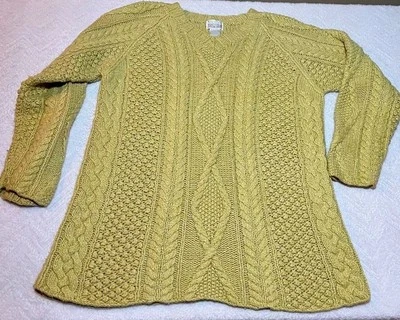 Moda Intl свитер женщин M cableknit Angora масло желтый рыбак - Изображение 1 из 4