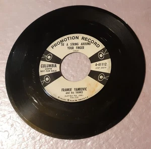 Frankie Yankovic Tie A String Around Your Finger/Old Oklahoma PROMO 45rpm Record - Picture 1 of 2