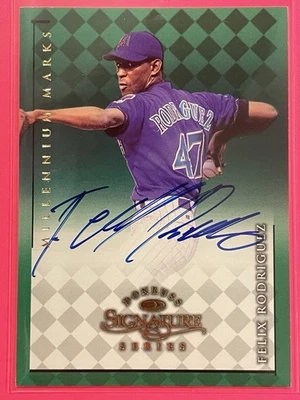 1998 Donruss Signature Series Felix Rodriguez Millennium Marks Auto /1000 - Image 1 of 3