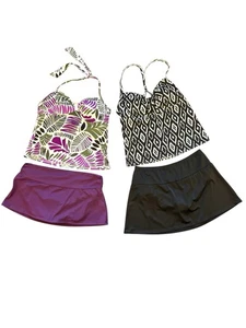 Lot Of 4 Lands’ End Swimwear Tankini Tops And Swim Skirt Bottoms Size 18 New - Picture 1 of 8