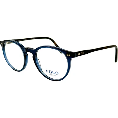 Marco de gafas de plástico Ralph Lauren Polo PH2083 para hombre 5276 azul transparente 48-20 Foto 1 de 4