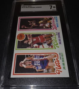1980-81 Topps - Magic Johnson RC, Julius Erving, Jan Van Breda Kolff SGC 7 - Imagen 1 de 15