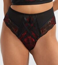 Pour Moi BLACK/RED After Hours High-Waist Brief Panty, US Medium, UK 12