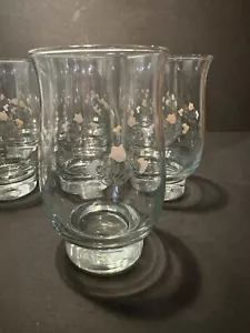 Vintage Set of 10 Pfaltzgraff Remembrance Tumblers - Floral Peach & Gray - 14oz - Picture 1 of 16