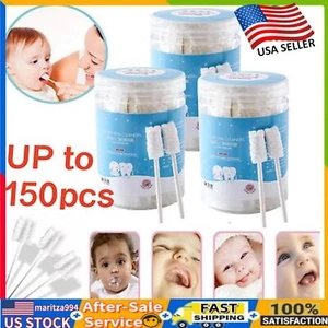 New Baby Toothbrush, Baby Tongue Cleaner, 30-150Pcs Disposable Infant Toothbrush - Picture 1 of 16