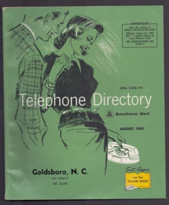 August 1962 Goldsboro North Carolina auch Mt Olive Telefonbuch - Bild 1 von 4
