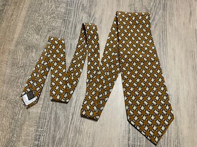 Vintage VALENTINO CRAVATTE Italian  Print Silk Necktie Read B-20 Foto 1 de 4