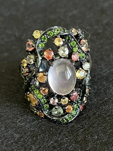 Anello Argento 925 Donna Rodiato Nero - Foto 1 di 10