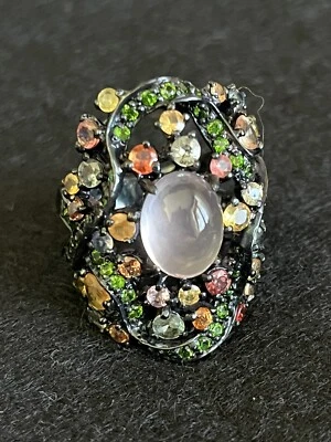 Anello Argento 925 Donna Rodiato Nero - Immagine 1 di 4