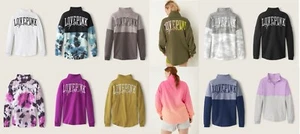 Victoria's Secret Pink Varsity Half Zip Pullover Sweatshirt - Picture 1 of 27