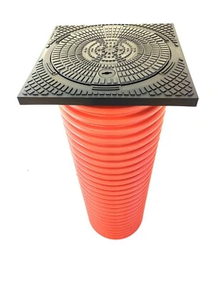 Drainageschacht DN315/1m Rohr Abwasserschacht Deckel KG Schacht Sickerschacht