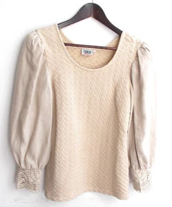 Camicia/maglietta tradizionale donna beige taglia 34 della linea country - Foto 1 di 2