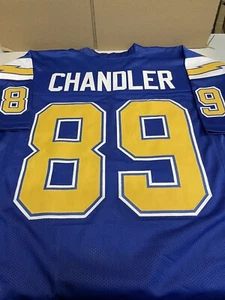 Wes Chandler #89 SEWN STITCHED JERSEY SIZE XLG ROYAL BLUE - Picture 1 of 2