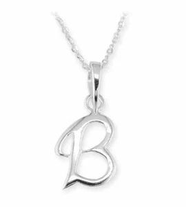 Collar colgante de plata esterlina 925 letra B s-840 - Imagen 1 de 1