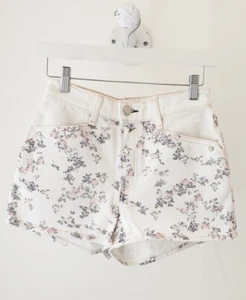 NWT 185$ Rag & Bone Ellie Floral-Print Denim High Rise Twill Shorts Sz 24 - Picture 1 of 9