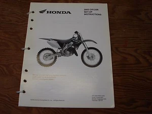 HONDA OEM MOTORCYCLE ASSEMBLY & SET UP INSTRUCTIONS CR 125 2003 MPD 9805-9850 - Imagen 1 de 5