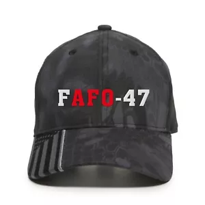 FAFO-47 Embroidered One Size Fits Most with US Flag Hat - Picture 1 of 7