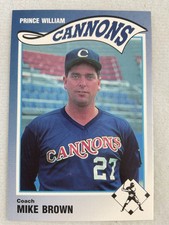 1990 Prince William Cannons Minor League Baseball Card#01-Mike Brown