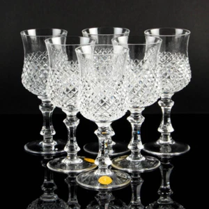 Arnolfo di Cambio set of 6 crystal cut QUALITY glass sherry SEVILLA Diamante - Imagen 1 de 8