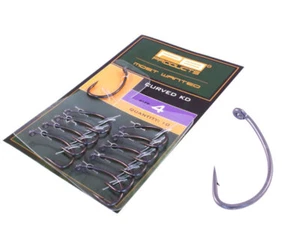 PB Products Curved KD Fishing Barbed Carp Hooks Sizes 2,4,6,8 10 Hooks per Pack - Picture 1 of 2