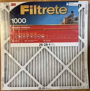 4 CONFEZIONI: 3M AL15-4 11 MERV Filtro Aria Allergeni Pieghettato 25 H x 25 W x 1 P in. - Foto 1 di 1