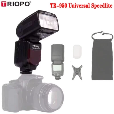 Lanterna Speedlite Universal US TRIOPO TR-950 para Fuji Nikon Canon - Imagem 1 de 4