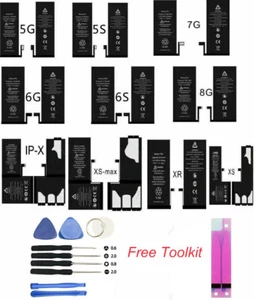 For iPhone SE 7 Plus 8 X XS XR MAX + tool Free Toolkit New Replacement Battery - Photo 1 sur 10