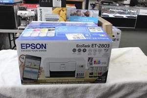 OPEN BOX NEW Epson Ecotank ET-2803 All-In-One Wireless Printer White - Picture 1 of 5