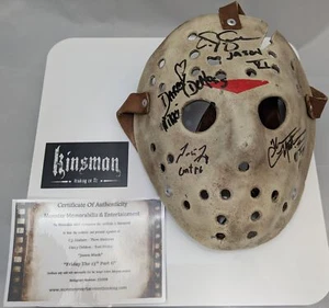 Friday the 13th Part 6 Jason Lives Mask Signed x4 - CJ Graham, Thom Matthews - Picture 1 of 11