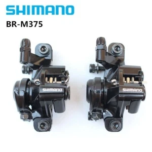 Shimano BR-M375 Mechanical Disc Brake Calipers Black For Acera Alivio Deore MTB - Picture 1 of 11
