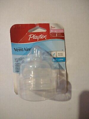 Playtex VentAire Silicone Nipple  Medium Flow Large Wide NIP • 8.98$