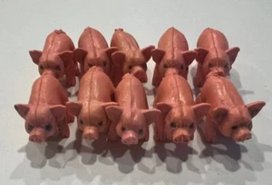 Vintage Tiny Pink Pig Eraser 1980’s Hong Kong Lot Of 10 - Picture 1 of 13
