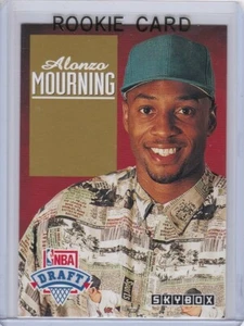 ALONZO MOURNING ROOKIE CARD Skybox 1992 NBA DRAFT RC Georgetown Hoyas Baksetball - Bild 1 von 2
