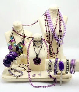 Lote de Joyas Tono Púrpura Collares Pulseras Ermish Rubí Rd Ny Amatista Hada - Imagen 1 de 14