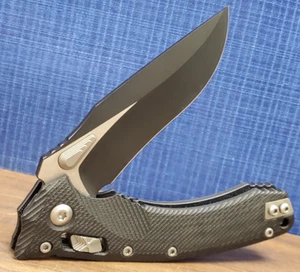 Microtech Ram-Lok Amphibian S/E Manual Folding Knife - Black - Picture 1 of 14