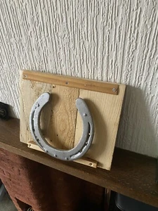Genuine Horseshoe On Plaque - Picture 1 of 4